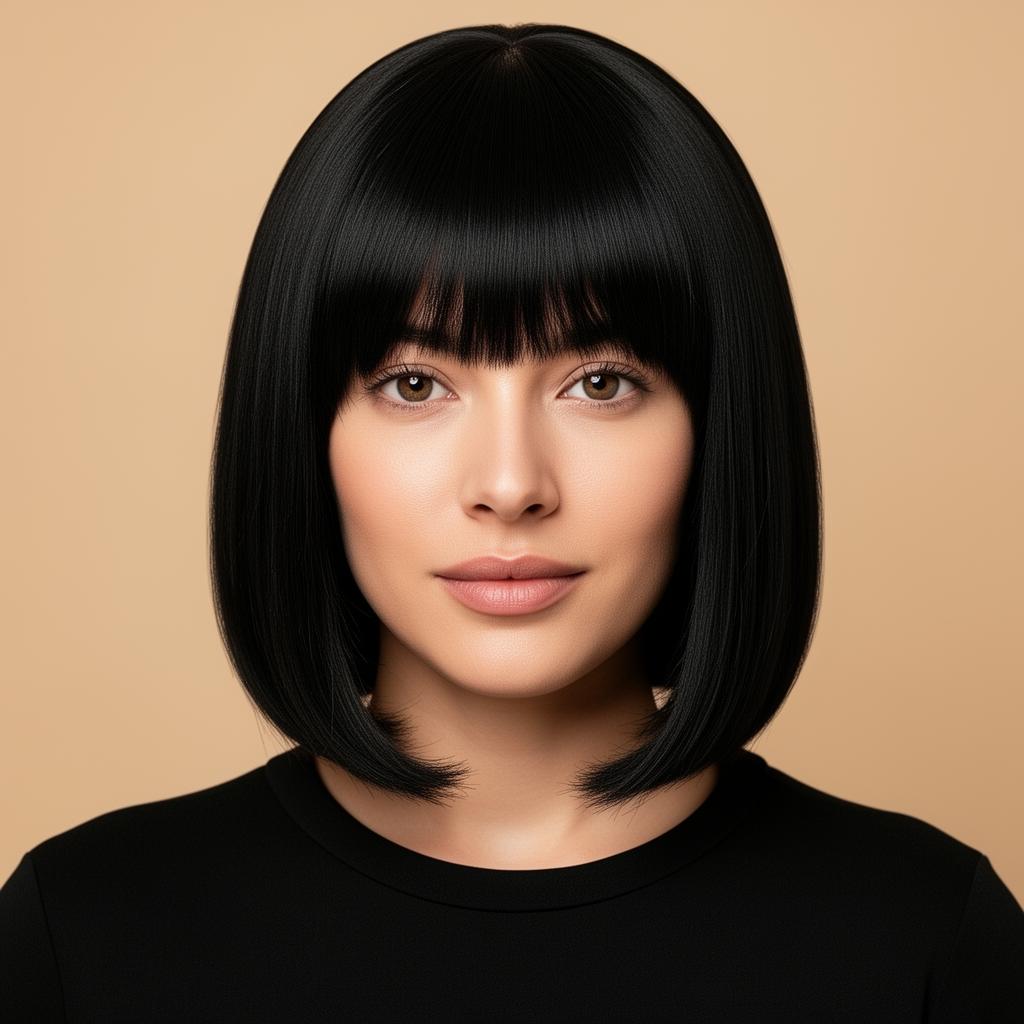 #121 · Wig Loft by Diana — Black Silky Straight Topper — 10–15" — Black Silky Straight wig