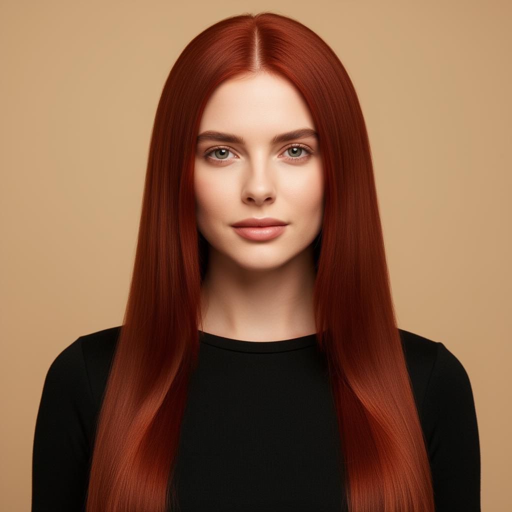 #109 · Mazali Gold — Red Silky Straight Lace Top — 20–25" — Red Silky Straight wig